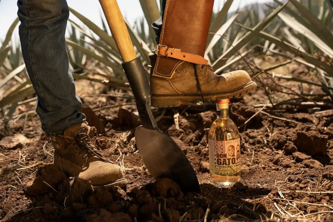 Reposado product shot in field